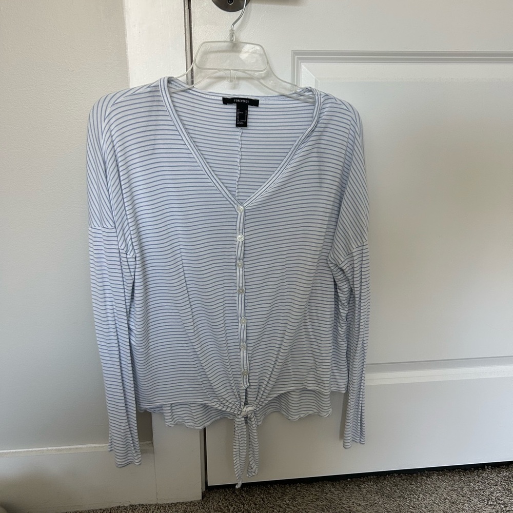 Striped V-Neck Top